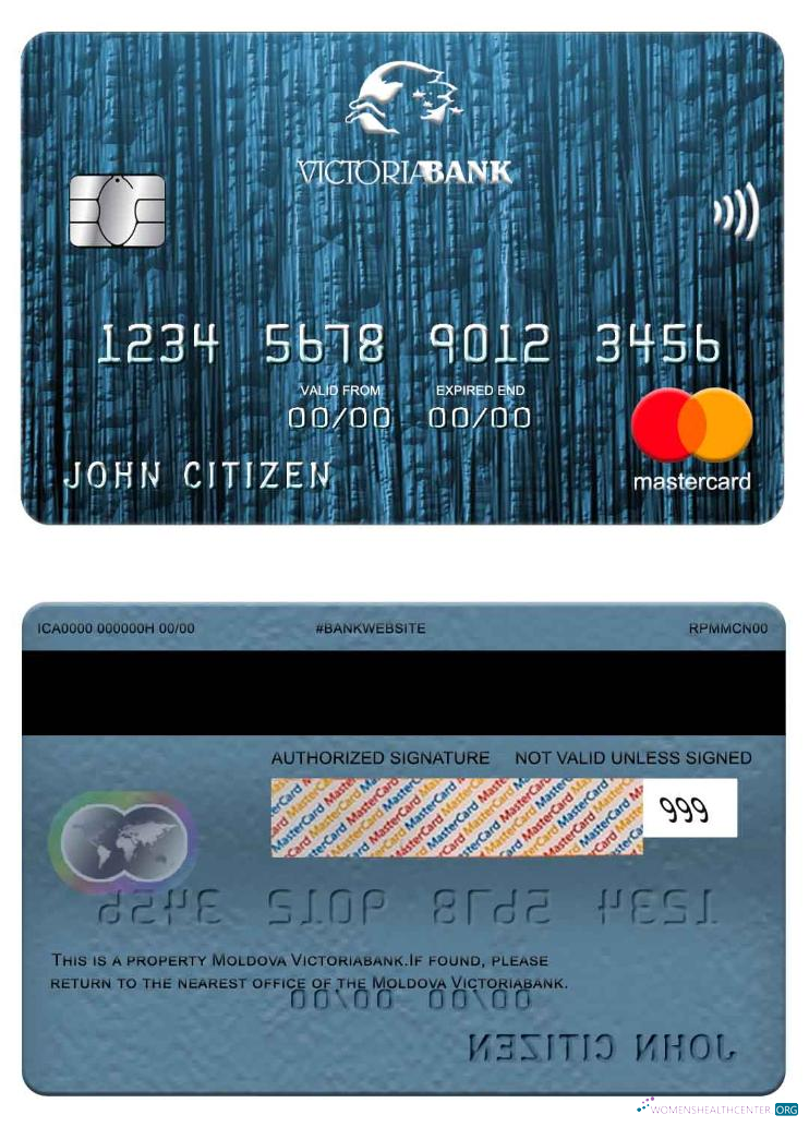 Download Moldova Victoriabank mastercard Photoshop template